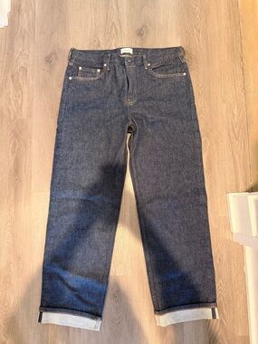 Everlane Men's Relaxed Straight Selvedge Jeans in Dark Indigo